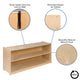 24"H x 48"L |#| Wooden 2 Section School Classroom Storage Cabinet for Commercial or Home Use