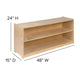 24"H x 48"L |#| Wooden 2 Section School Classroom Storage Cabinet for Commercial or Home Use