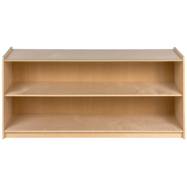 24"H x 48"L |#| Wooden 2 Section School Classroom Storage Cabinet for Commercial or Home Use