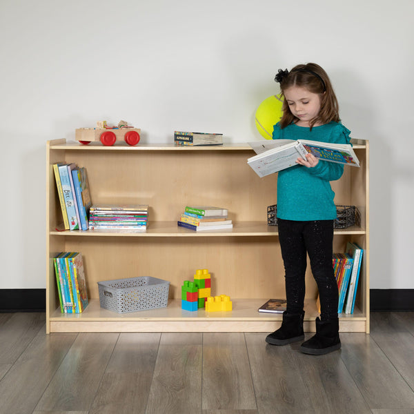 30"H x 48"L |#| Wooden 2 Section School Classroom Storage Cabinet for Commercial or Home Use