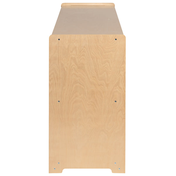 30"H x 48"L |#| Wooden 2 Section School Classroom Storage Cabinet for Commercial or Home Use
