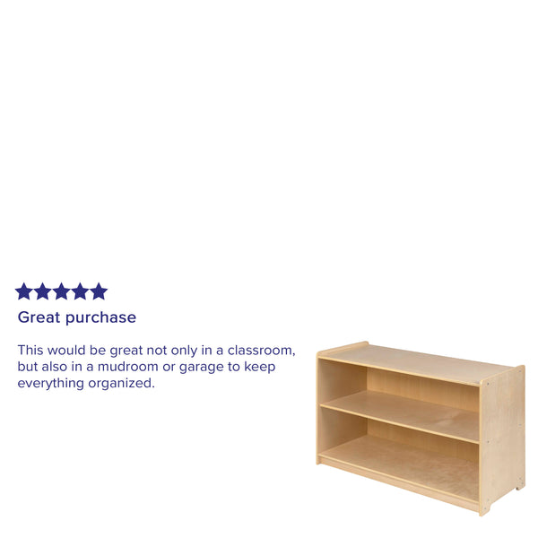 24"H x 36"L |#| Wooden 2 Section School Classroom Storage Cabinet for Commercial or Home Use
