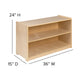 24"H x 36"L |#| Wooden 2 Section School Classroom Storage Cabinet for Commercial or Home Use