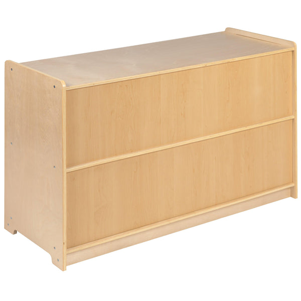 24"H x 36"L |#| Wooden 2 Section School Classroom Storage Cabinet for Commercial or Home Use
