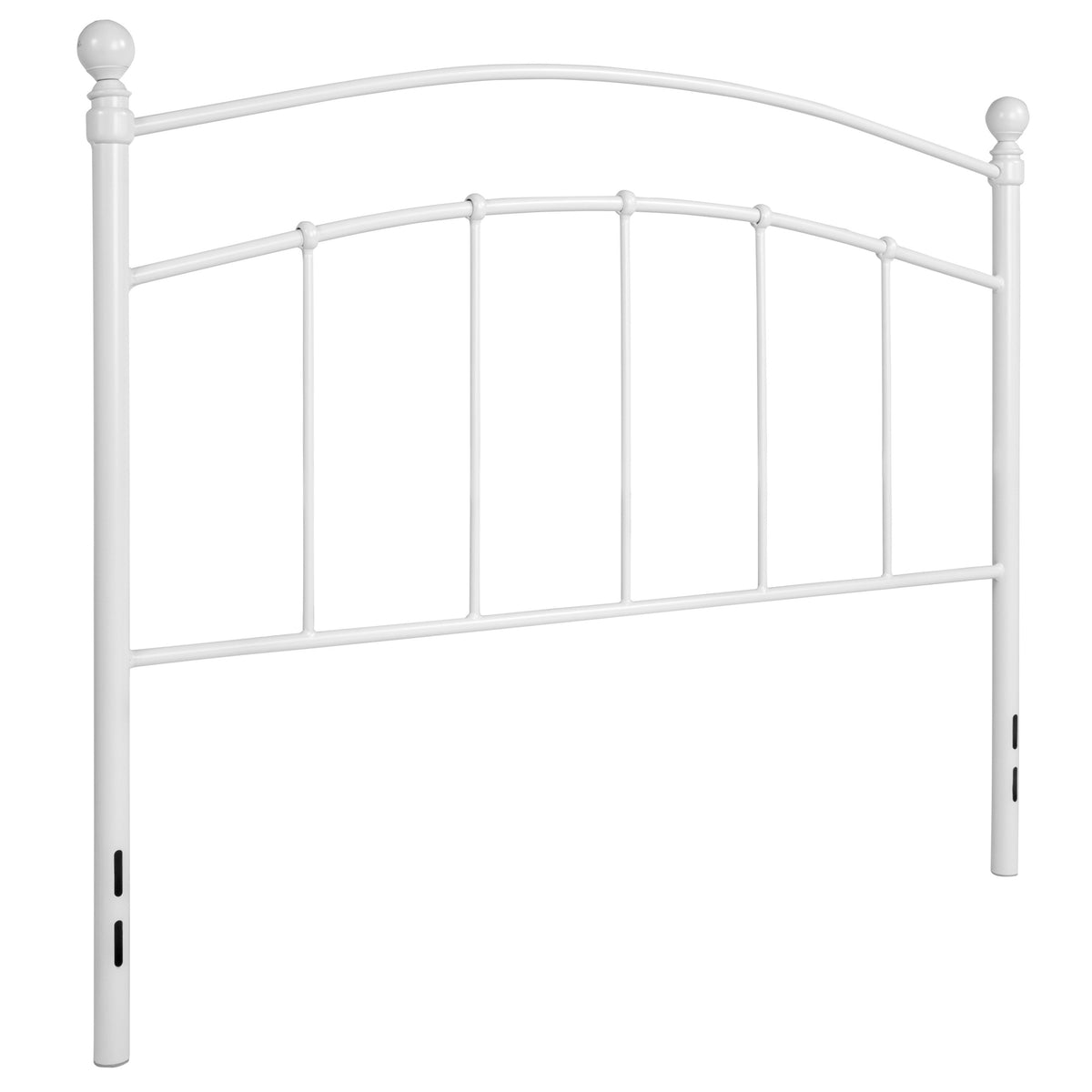 White,Full |#| Decorative White Metal Full Size Headboard - Bedroom Furniture - Modern