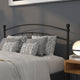 Black,Queen |#| Decorative Black Metal Queen Size Headboard - Bedroom Furniture - Modern