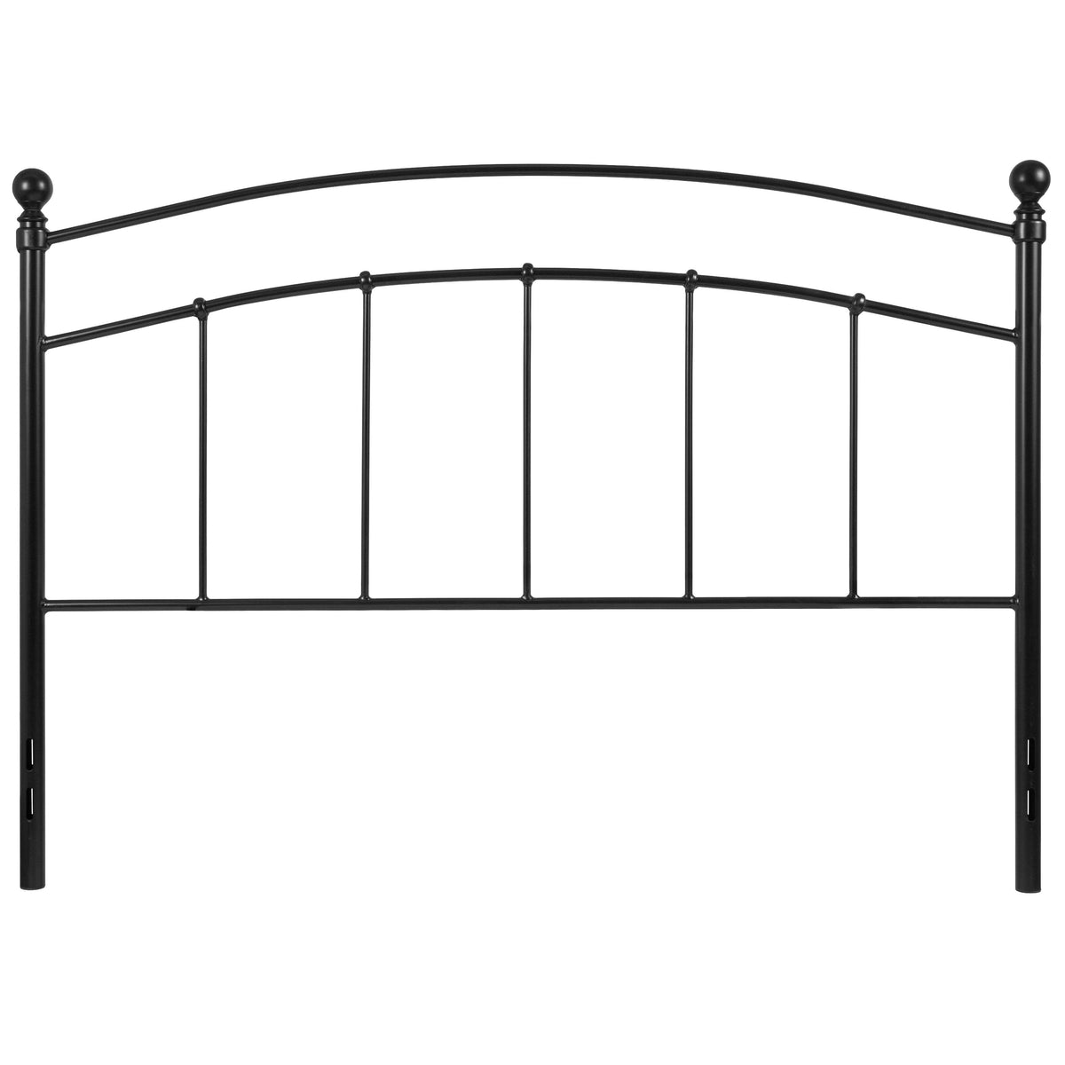 Black,Queen |#| Decorative Black Metal Queen Size Headboard - Bedroom Furniture - Modern