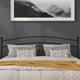 Black,King |#| Decorative Black Metal King Size Headboard - Bedroom Furniture - Modern