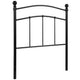 Black,Twin |#| Decorative Black Metal Twin Size Headboard - Bedroom Furniture - Modern