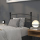 Black,Twin |#| Decorative Black Metal Twin Size Headboard - Bedroom Furniture - Modern