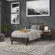 Black,Twin |#| Decorative Black Metal Twin Size Headboard - Bedroom Furniture - Modern