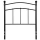 Black,Twin |#| Decorative Black Metal Twin Size Headboard - Bedroom Furniture - Modern