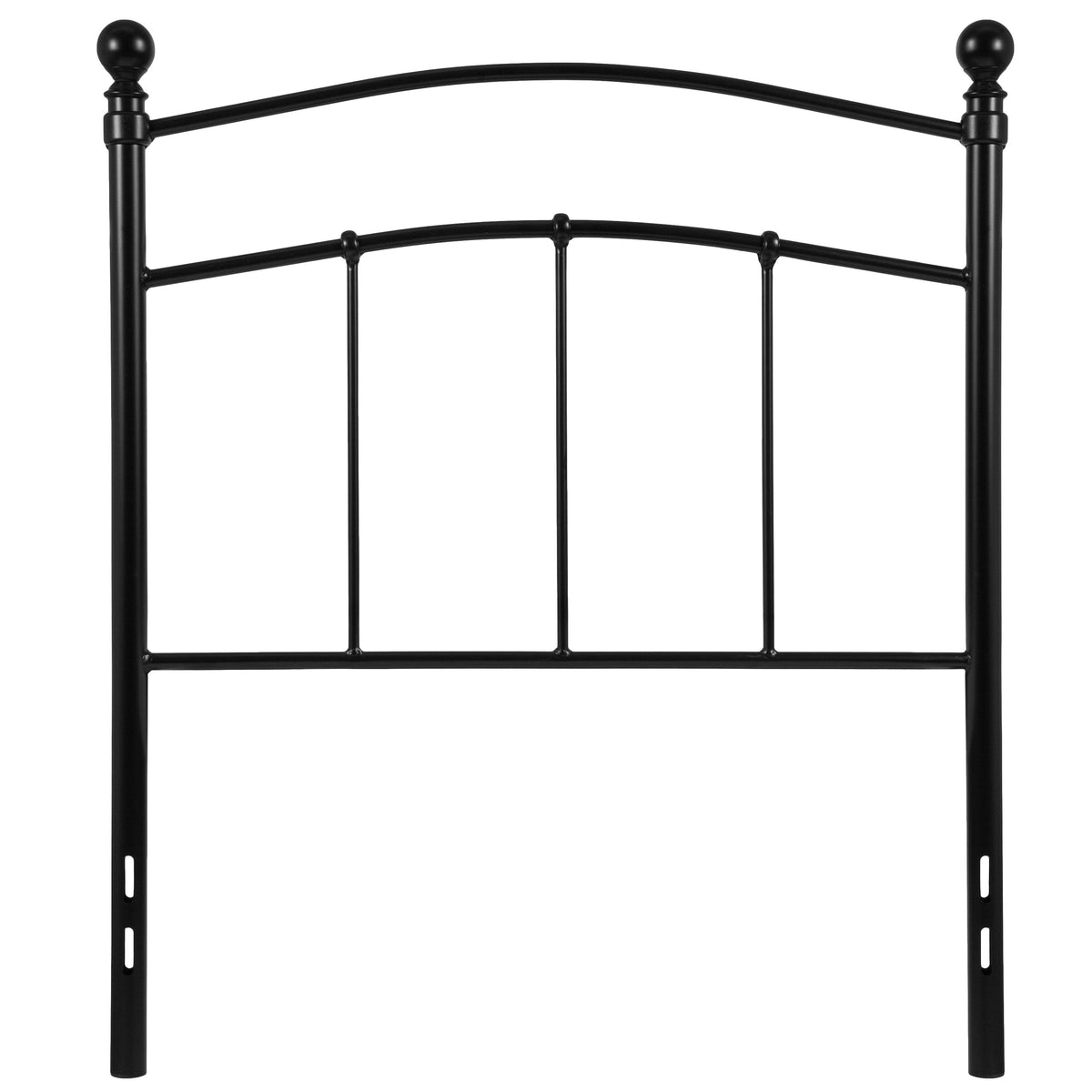 Black,Twin |#| Decorative Black Metal Twin Size Headboard - Bedroom Furniture - Modern