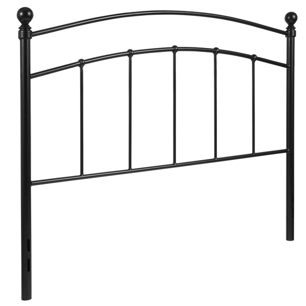 Black,Full |#| Decorative Black Metal Full Size Headboard - Bedroom Furniture - Modern