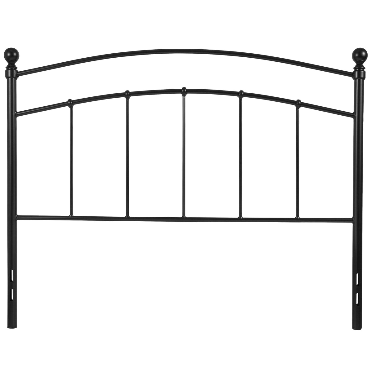 Black,Full |#| Decorative Black Metal Full Size Headboard - Bedroom Furniture - Modern