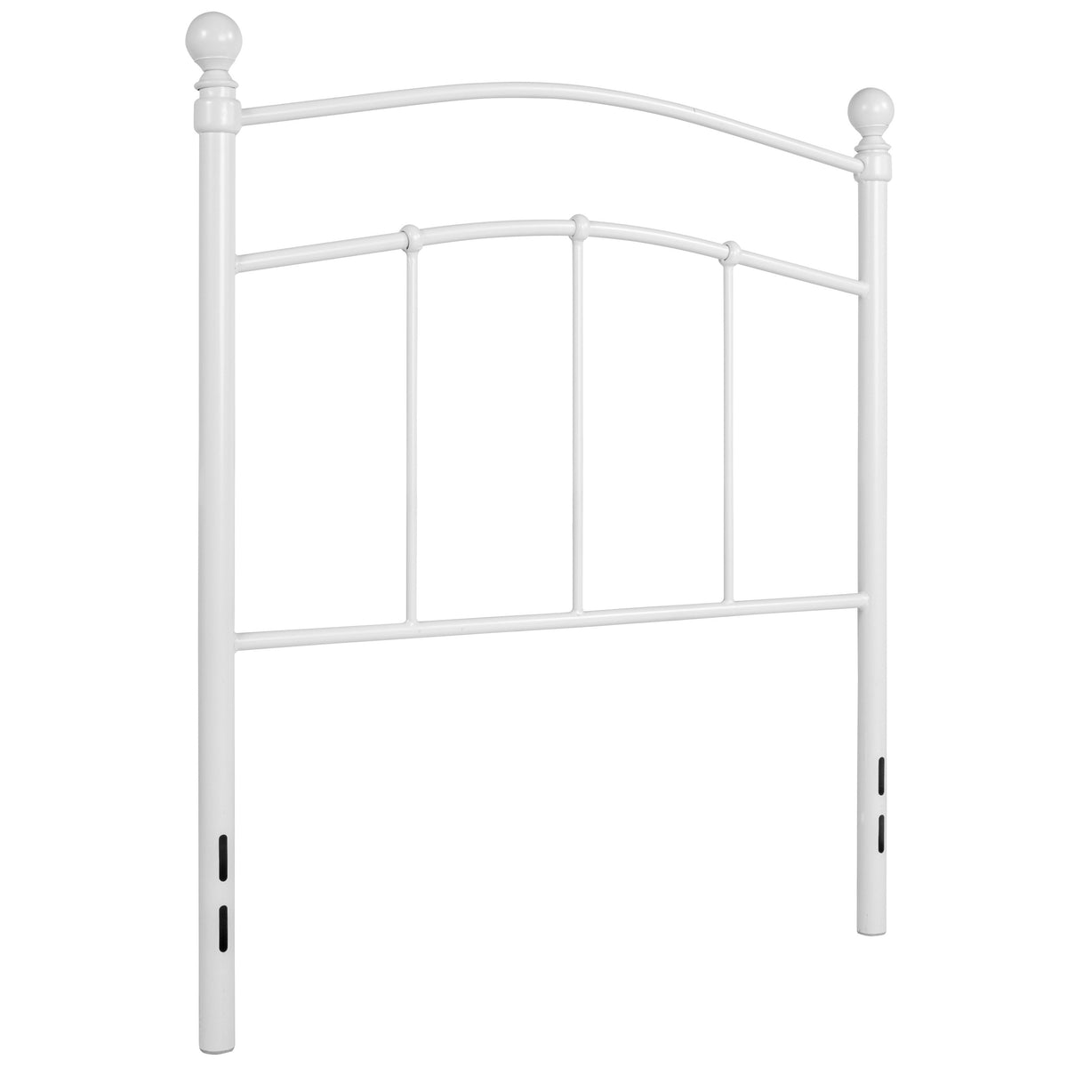 White,Twin |#| Decorative White Metal Twin Size Headboard - Bedroom Furniture - Modern