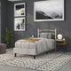 White,Twin |#| Decorative White Metal Twin Size Headboard - Bedroom Furniture - Modern