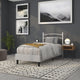 White,Twin |#| Decorative White Metal Twin Size Headboard - Bedroom Furniture - Modern