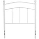 White,Twin |#| Decorative White Metal Twin Size Headboard - Bedroom Furniture - Modern