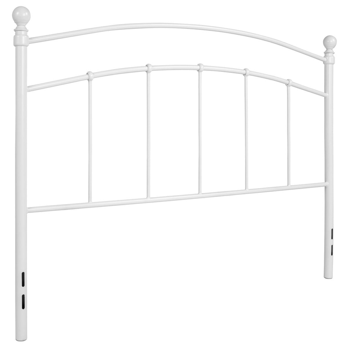 White,Queen |#| Decorative White Metal Queen Size Headboard - Bedroom Furniture - Modern