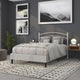 White,Full |#| Decorative White Metal Full Size Headboard - Bedroom Furniture - Modern