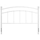 White,Queen |#| Decorative White Metal Queen Size Headboard - Bedroom Furniture - Modern