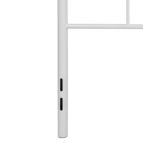 White,Queen |#| Decorative White Metal Queen Size Headboard - Bedroom Furniture - Modern