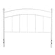 White,Full |#| Decorative White Metal Full Size Headboard - Bedroom Furniture - Modern