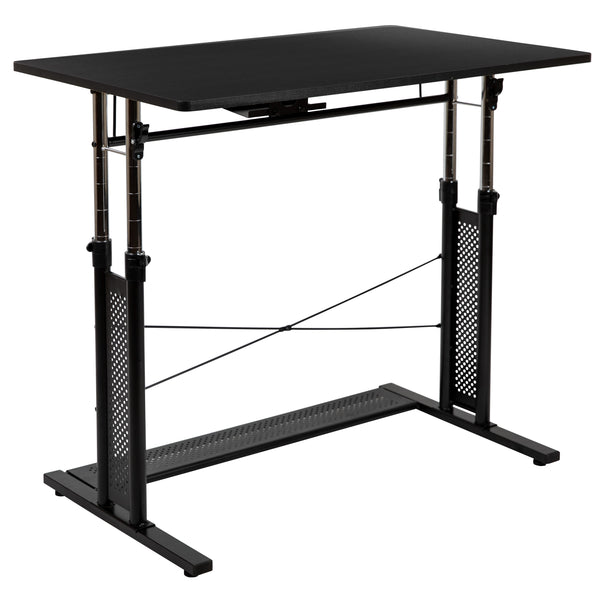 Office Set-Adjustable Computer Desk, Ergonomic Mesh Office Chair, Filing Cabinet