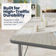 Light Gray Top/Silver Frame |#| Commercial Adjustable Height Rectangular Activity Table with Short Legs in LTGY