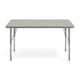 Light Gray Top/Silver Frame |#| Commercial Adjustable Height Rectangular Activity Table with Short Legs in LTGY