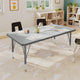 Gray Top/Silver Frame |#| Commercial Adjustable Height Rectangular Activity Table with Short Legs in Gray
