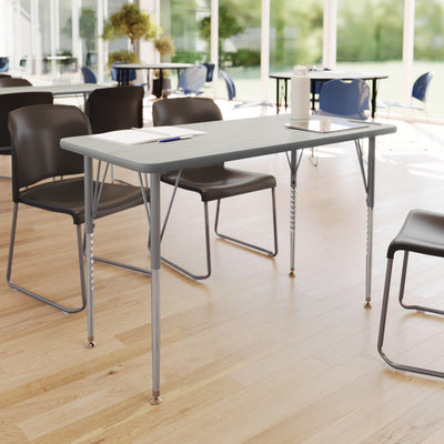 Commercial Adjustable Height Rectangular Activity Table-Standard Legs - View 2