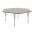 Light Gray Top/Silver Frame |#| Commercial Adjustable Height Flower Activity Table with Short Legs in Light Gray