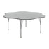 Gray Top/Silver Frame |#| Commercial Adjustable Height Flower Activity Table with Short Legs in Gray