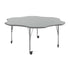 Gray Top/Silver Frame |#| Commercial Adjustable Height Flower Activity Table with Locking Casters-Gray