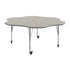 Light Gray Top/Silver Frame |#| Commercial Adjustable Height Flower Activity Table with Locking Casters-LT Gray