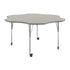 Light Gray Top/Silver Frame |#| Commercial Adjustable Height Flower Activity Table with Locking Casters-LT Gray