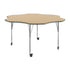 Light Natural Top/Silver Frame |#| Commercial Adjustable Height Flower Activity Table with Locking Casters-LT NAT