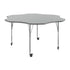 Gray Top/Silver Frame |#| Commercial Adjustable Height Flower Activity Table with Locking Casters-Gray