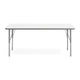 White Top/Silver Frame |#| Commercial Adjustable Height Rectangular Activity Table with Short Legs in White