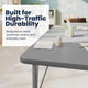 Gray Top/Silver Frame |#| Commercial Adjustable Height Rectangular Activity Table with Short Legs in Gray