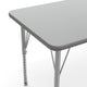 Gray Top/Silver Frame |#| Commercial Adjustable Height Rectangular Activity Table with Short Legs in Gray