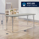 Light Gray Top/Silver Frame |#| Commercial Adjustable Height Rectangular Activity Table with Short Legs-Light GY