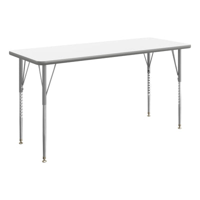 Commercial Adjustable Height Rectangular Activity Table-Standard Legs - View 1