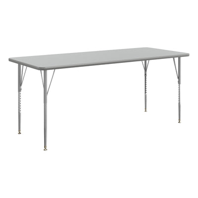 Commercial Adjustable Height Rectangular Activity Table-Standard Legs - View 1