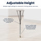 Light Gray Top/Silver Frame |#| Commercial Adjustable Height Kidney Activity Table with Short Legs in Light LTGY