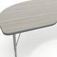Light Gray Top/Silver Frame |#| Commercial Adjustable Height Kidney Activity Table with Short Legs in Light LTGY