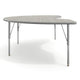 Light Gray Top/Silver Frame |#| Commercial Adjustable Height Kidney Activity Table with Short Legs in Light LTGY