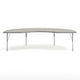 Light Gray Top/Silver Frame |#| Commercial Adjustable Height Kidney Activity Table with Short Legs in Light LTGY